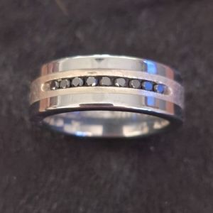 Mens Black Diamond Ring